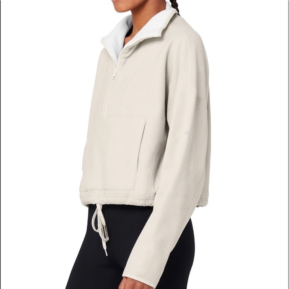 ALO Yoga Tops - Alo Yoga Yin Yang half zip pullover (Bone Heather) - Size XS